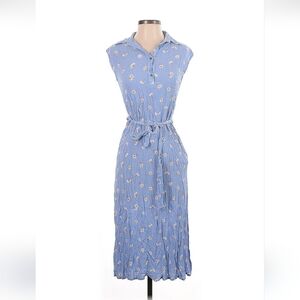 Billabong Blue Ruched Midi Sundress